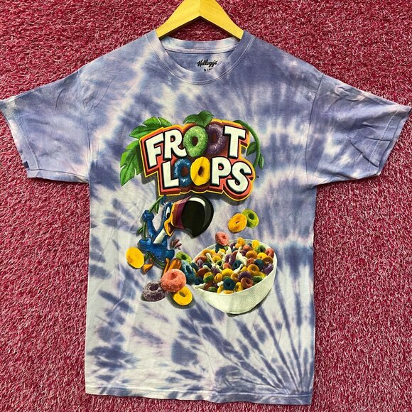 Kellogg's Froot Loops Toucan Sam Tie Dye T-Shirt Size Small - Picture 1 of 4